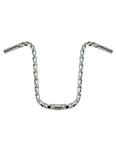 U Square Twisted Handlebar 15 25.4mm Chrome.